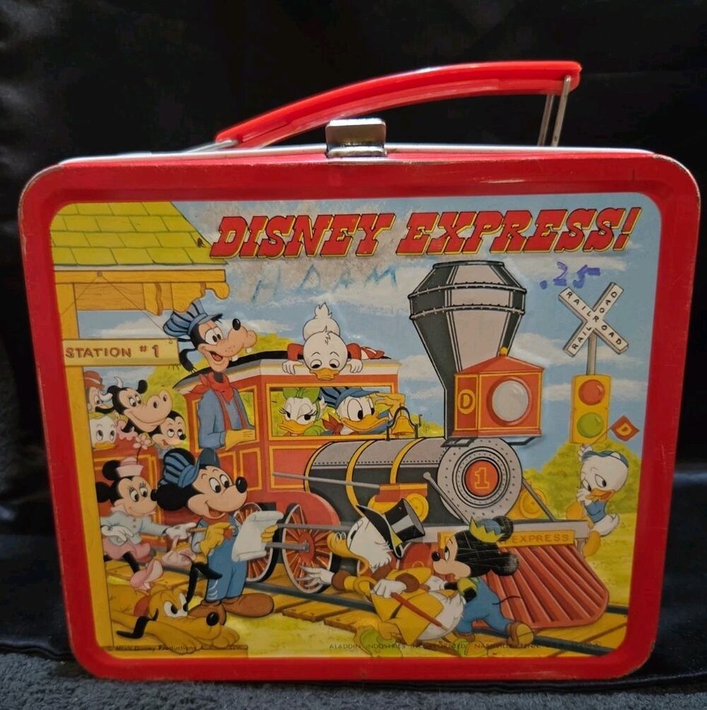 Walt Disney Express Aladdin Embossed Metal Lunch Box No Thermos 1979